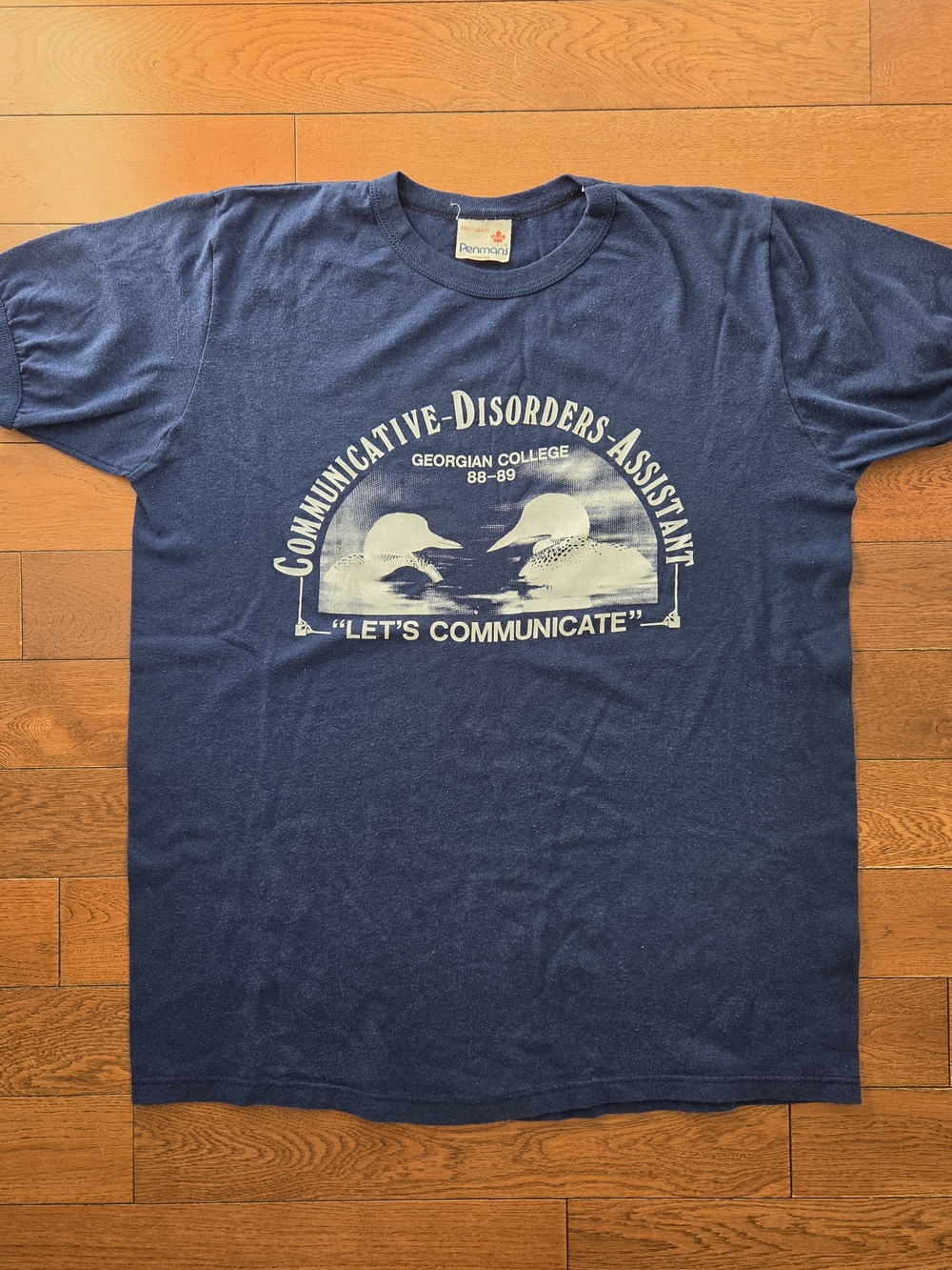 Navy Communicative Disorders Assistant Graphic Tee - Vintage Collegiate Design